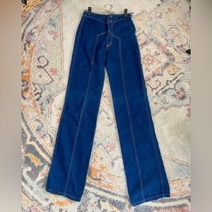 Original 70's Vintage Shades of Blue Denim Jeans
